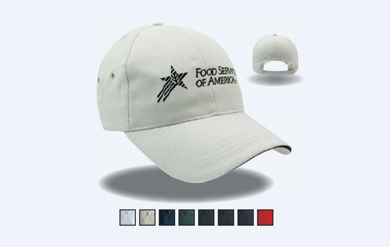 Constructed LightweightBrushed Cotton Twill Sandwich Cap Constructed LightweightBrushed Cotton Twill Sandwich Cap